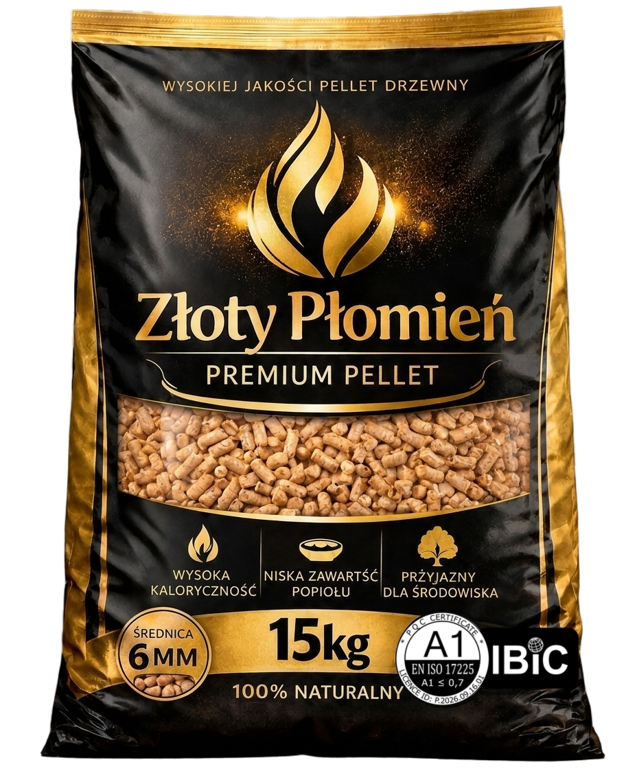 Naturalny pellet drzewny Złoty Płomień